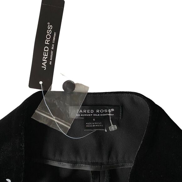 Jared Ross Pants Size 6 Black Culottes Wide Velour Waistline Cocktail Formal NEW - Picture 5 of 12
